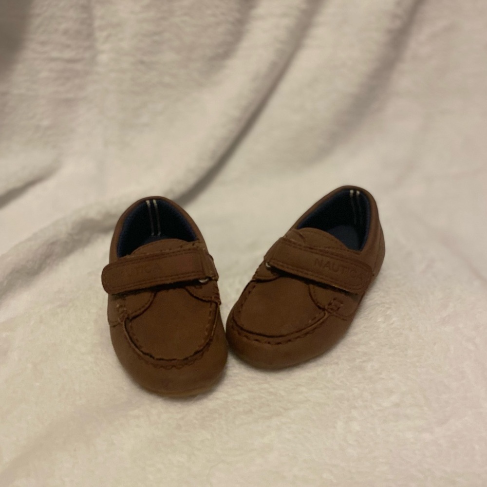 Nautica baby brown dress shoe